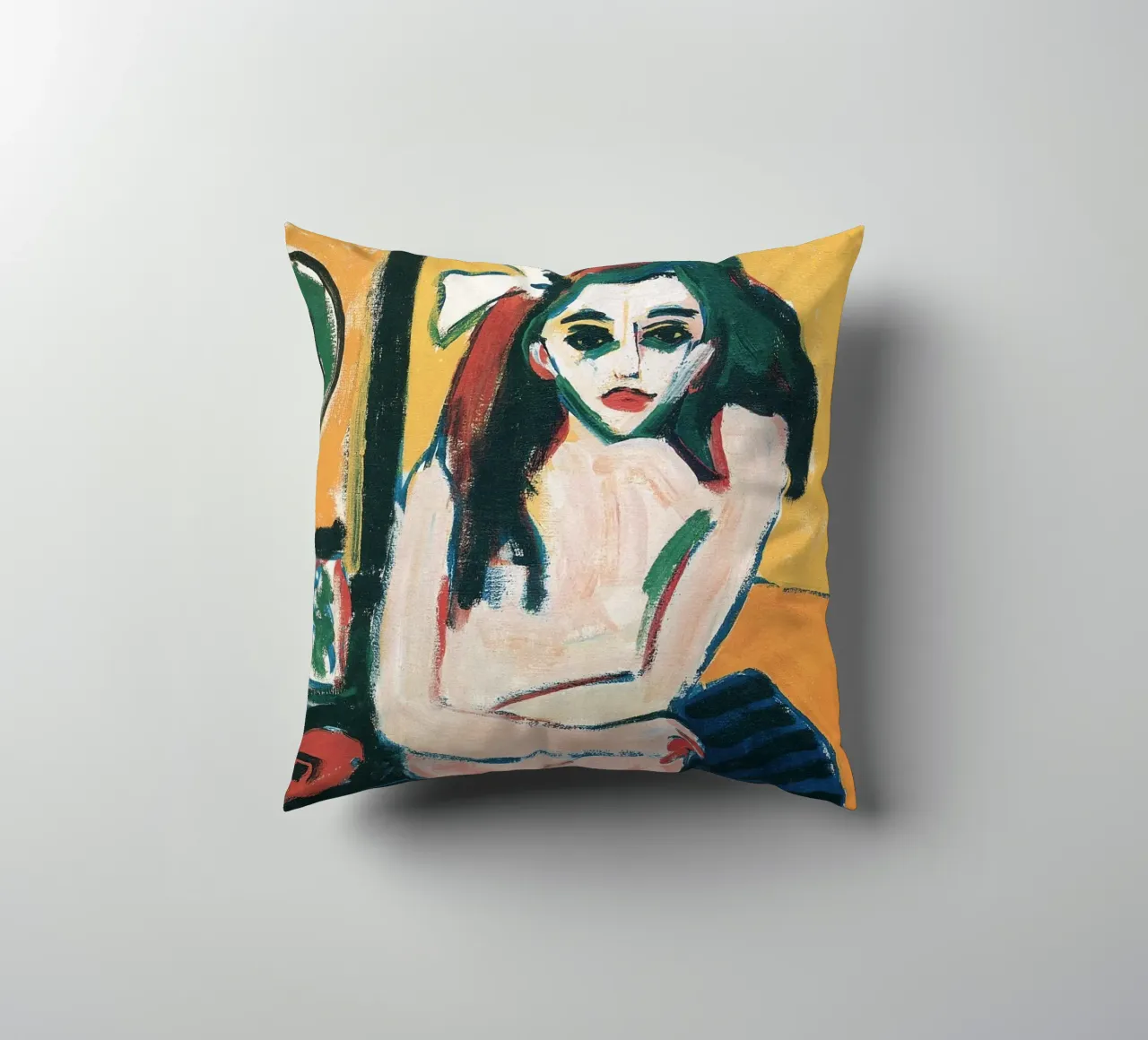 Ernst Ludwig Kirchner - Marcella decorative cushion by Timeless Artworks