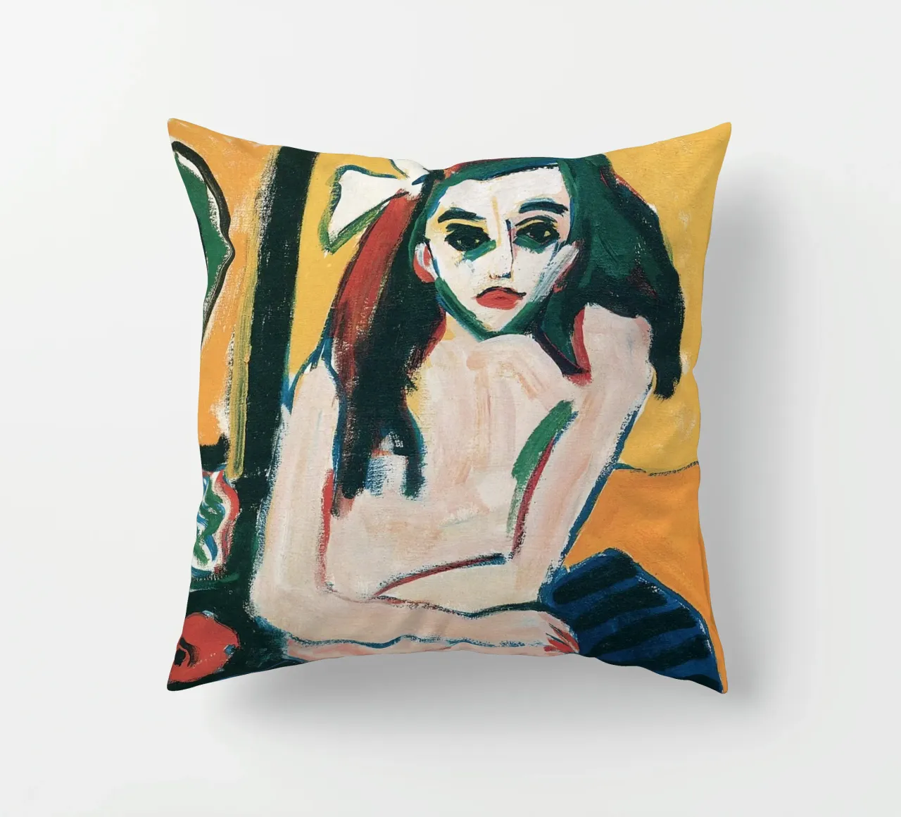 Ernst Ludwig Kirchner - Marcella decorative cushion by Timeless Artworks