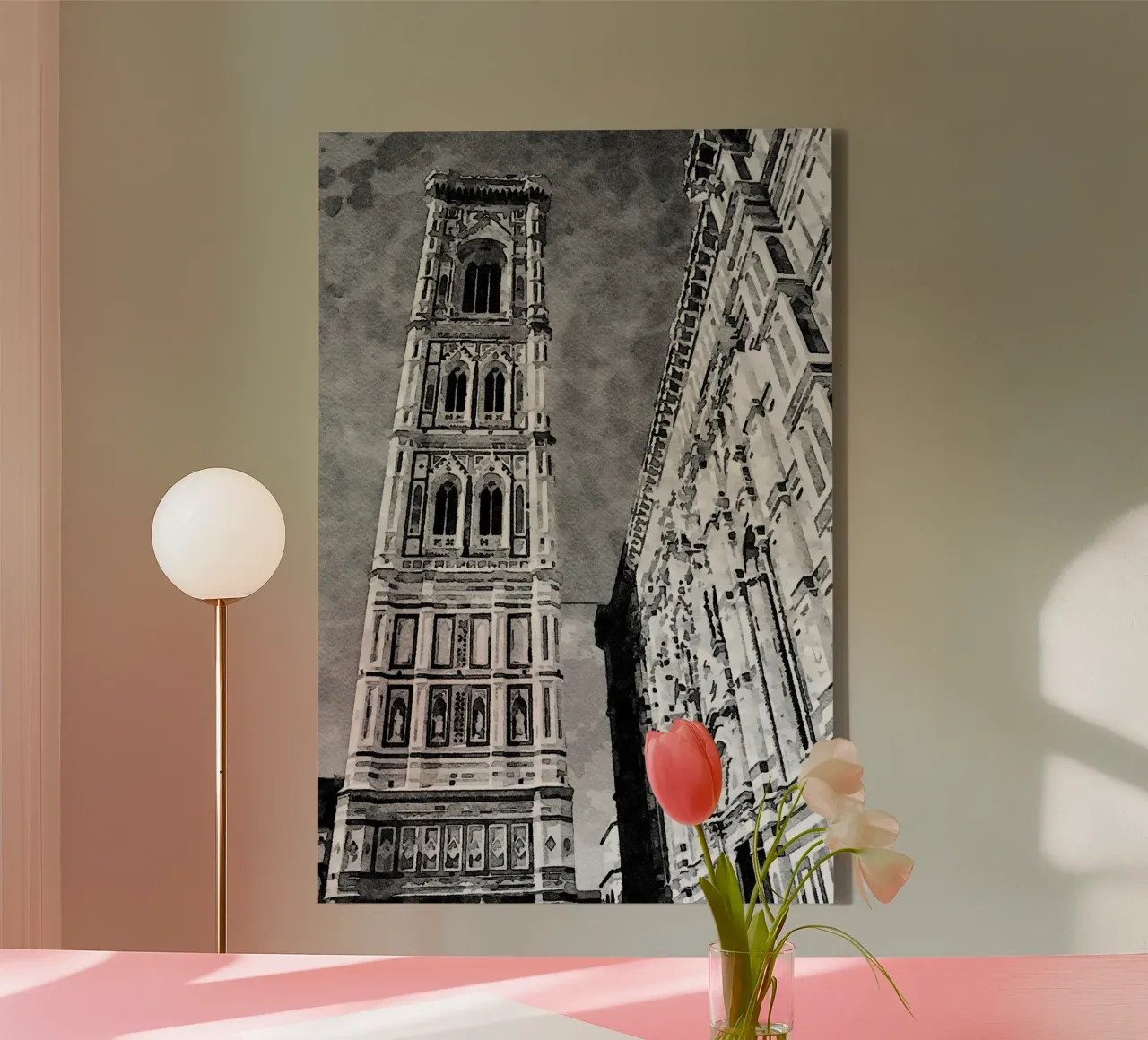 Firenze tela con Cornice a cassetta da Massimo Frascogna