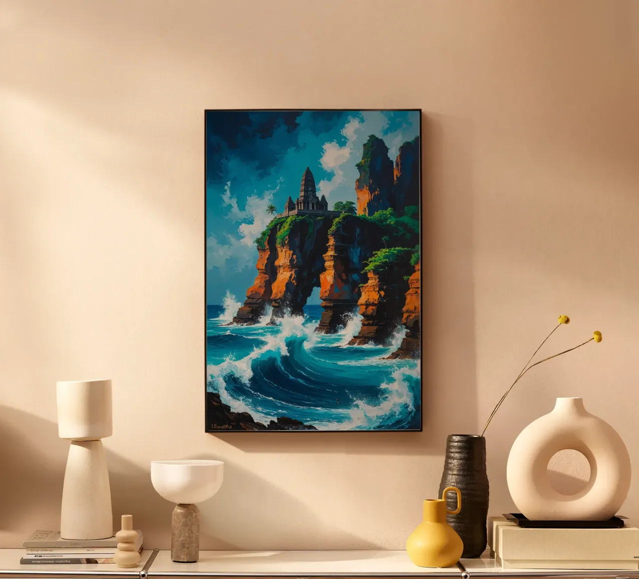 Uluwatu Temple on a Majestic Cliffside alluminio dibond da AlbertKlee