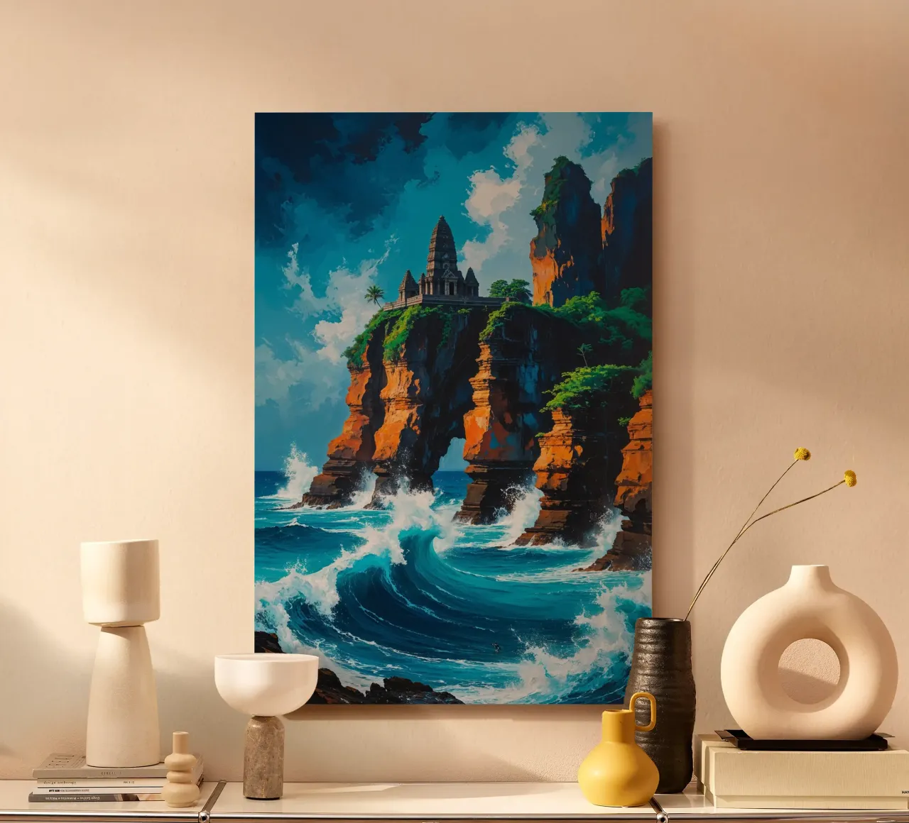 Uluwatu Temple on a Majestic Cliffside alluminio dibond da AlbertKlee