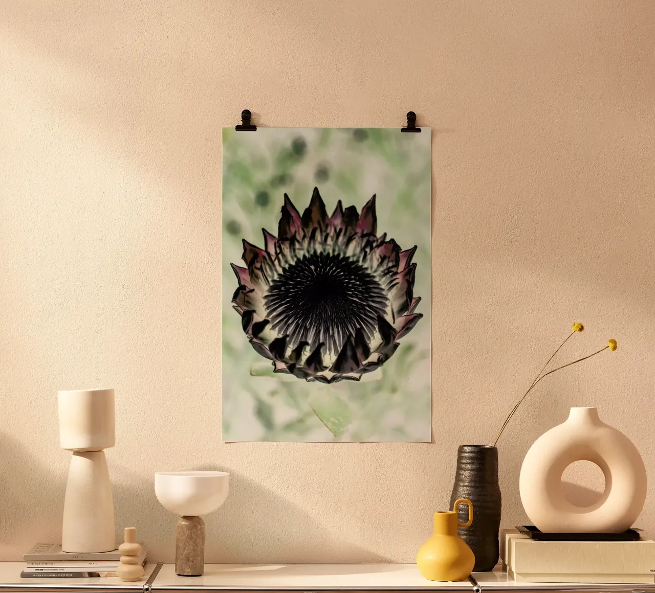 King Protea 2 poster con telaio in legno da Shot By Clint
