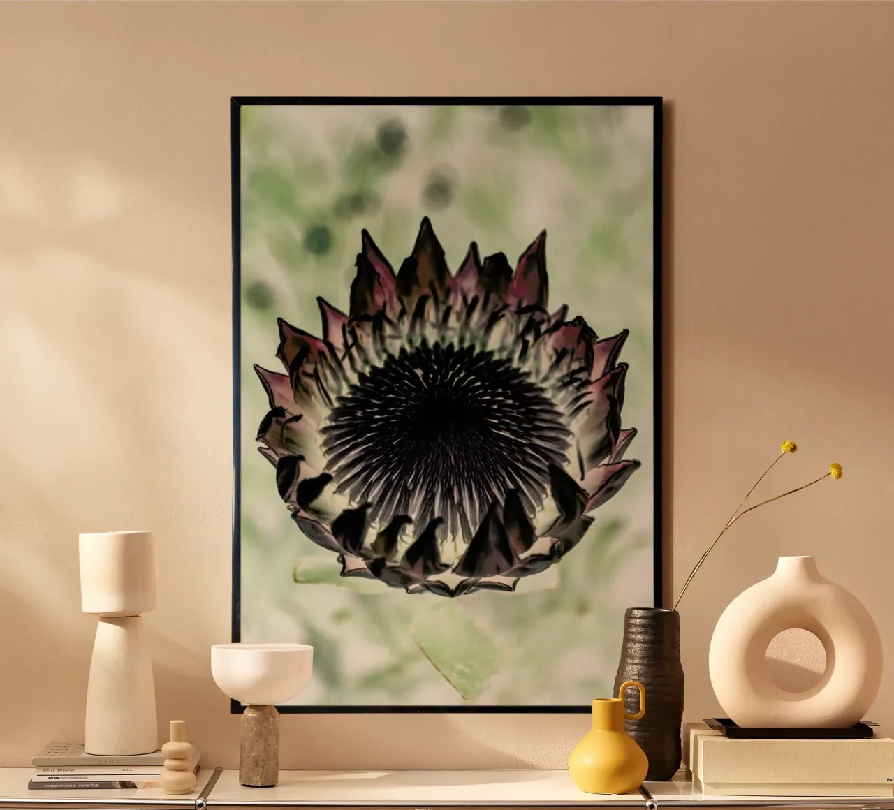 King Protea 2 poster con telaio in legno da Shot By Clint