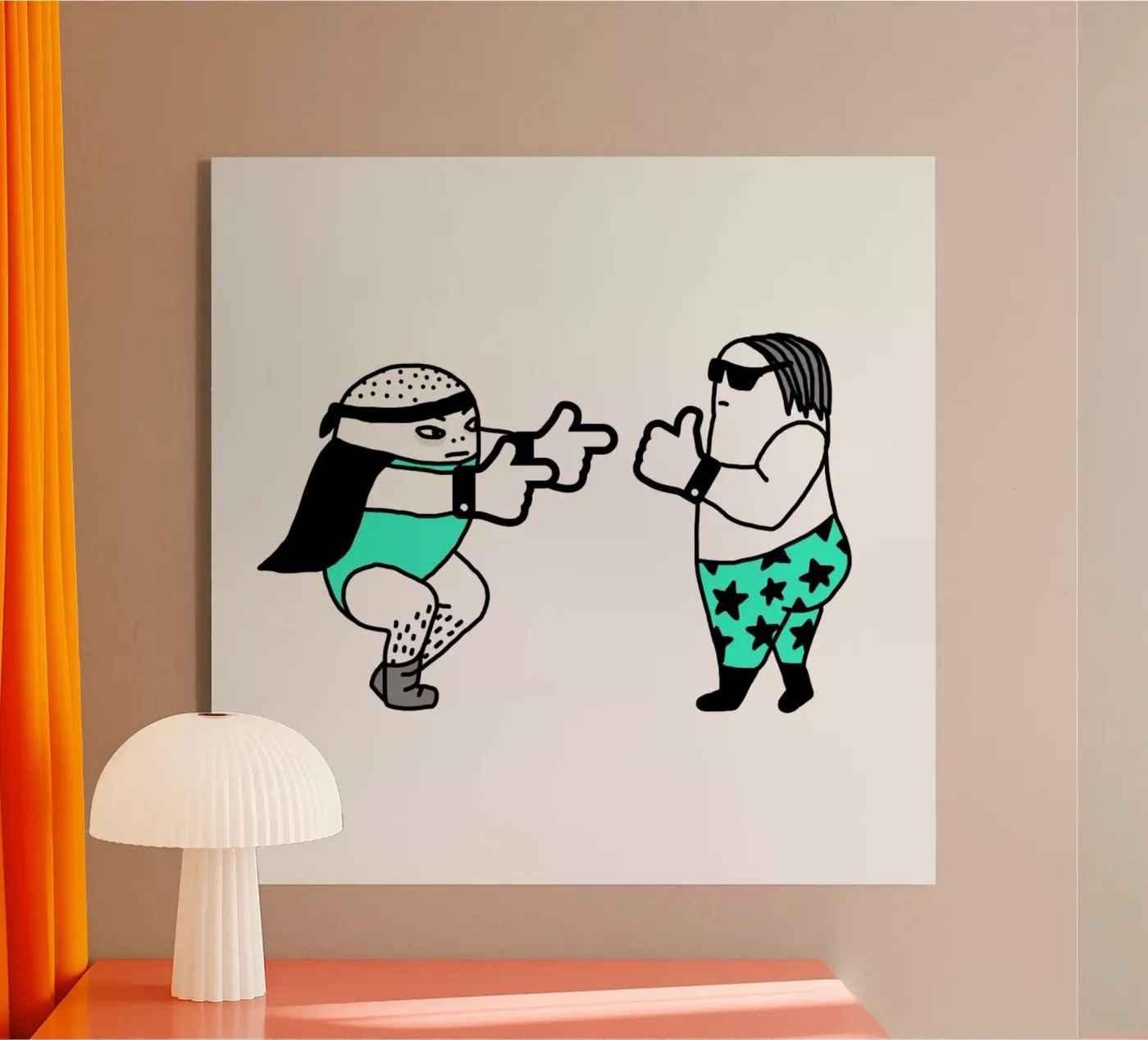 Wrestle acryl van Herzette