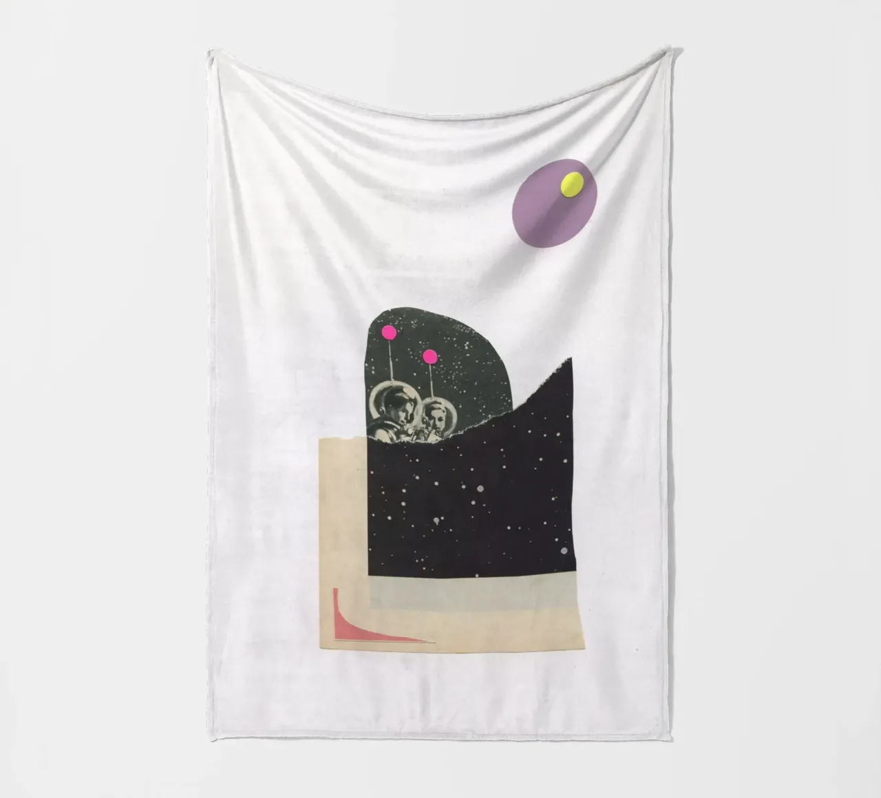 Space Children fleece blanket by Cassia Beck Collage