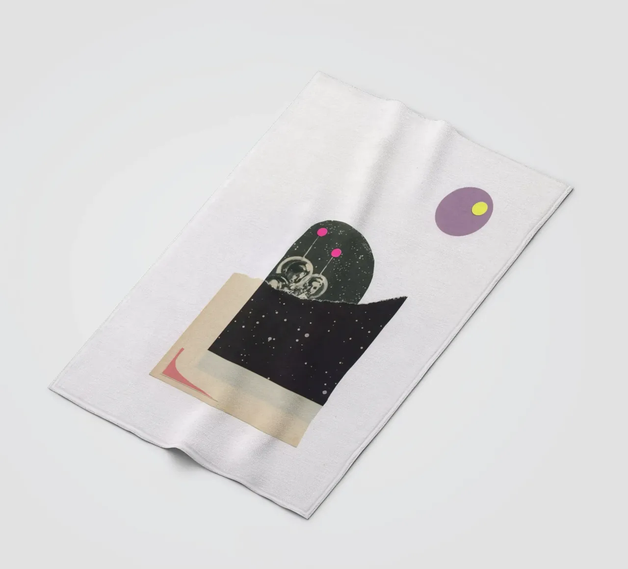 Space Children fleece blanket by Cassia Beck Collage