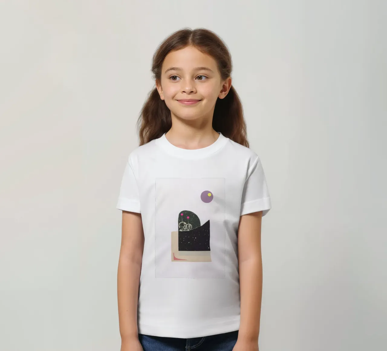 Space Children kids t-shirt by Cassia Beck Collage