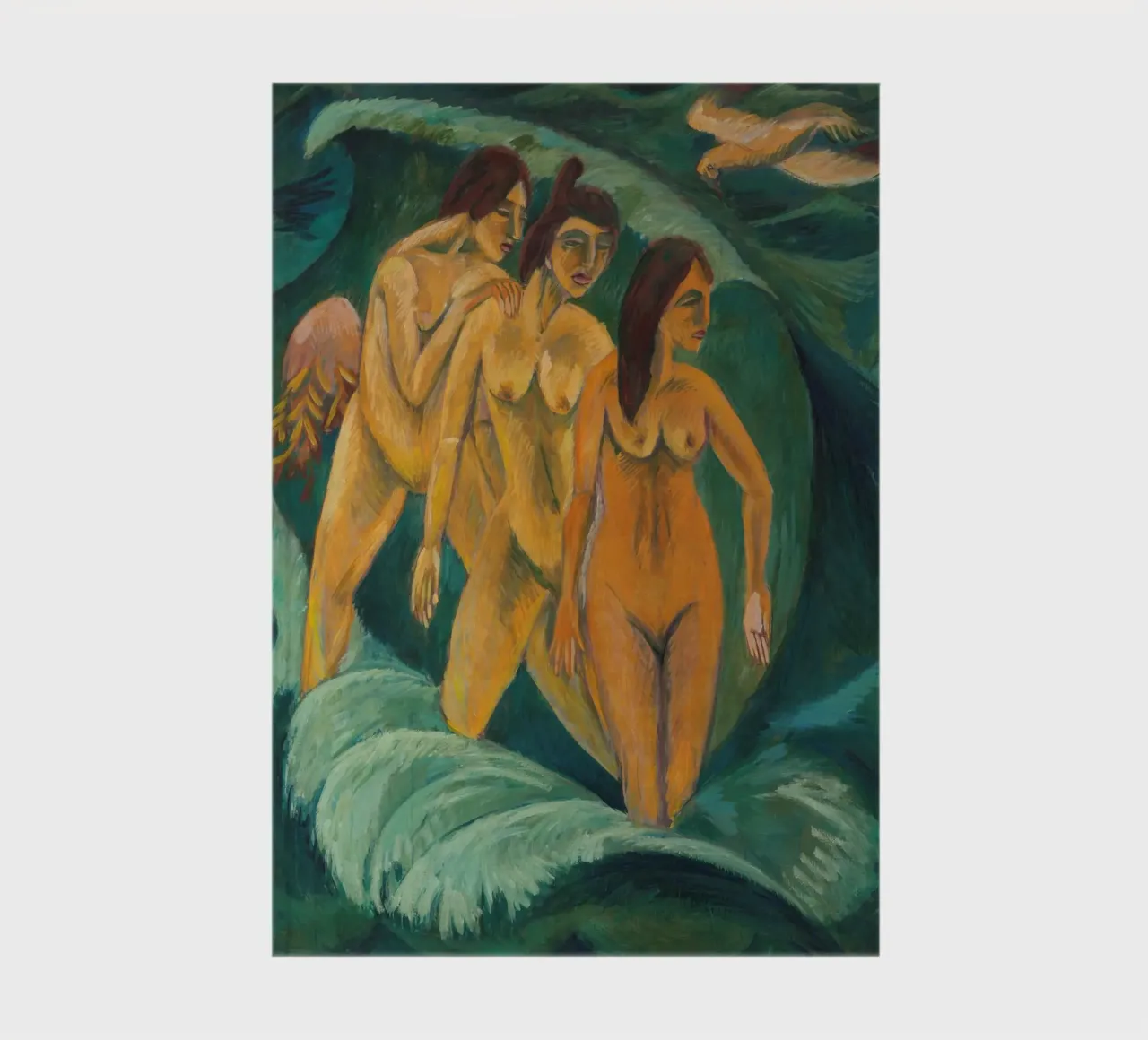 Ernst Ludwig Kirchner - Three bathers notebook by Timeless Artworks