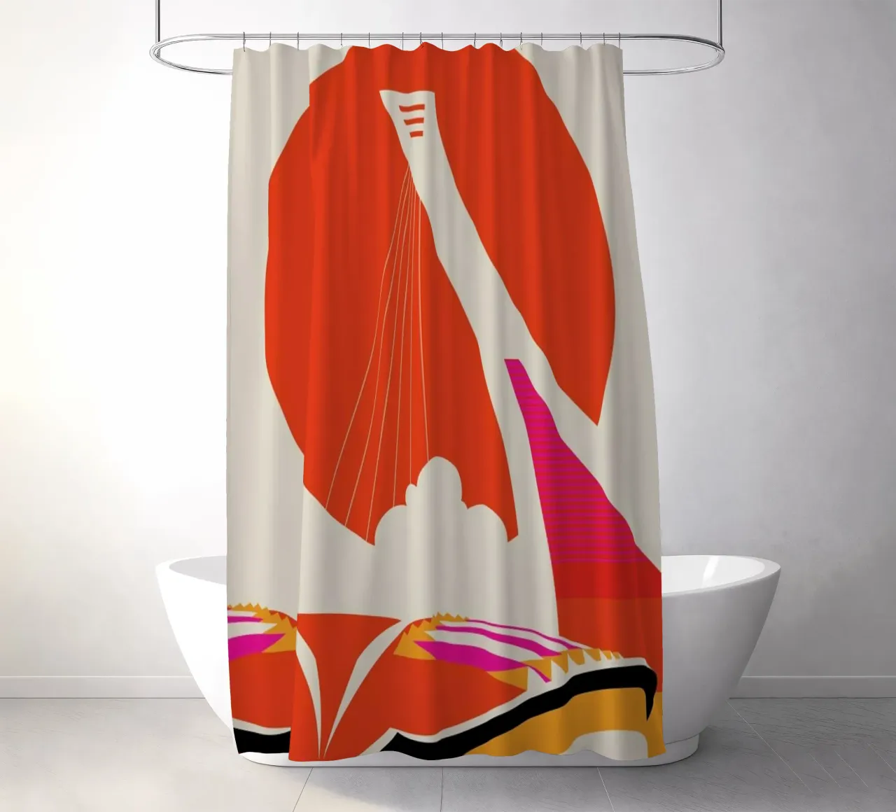 Montreal shower curtain by Bo Lundberg