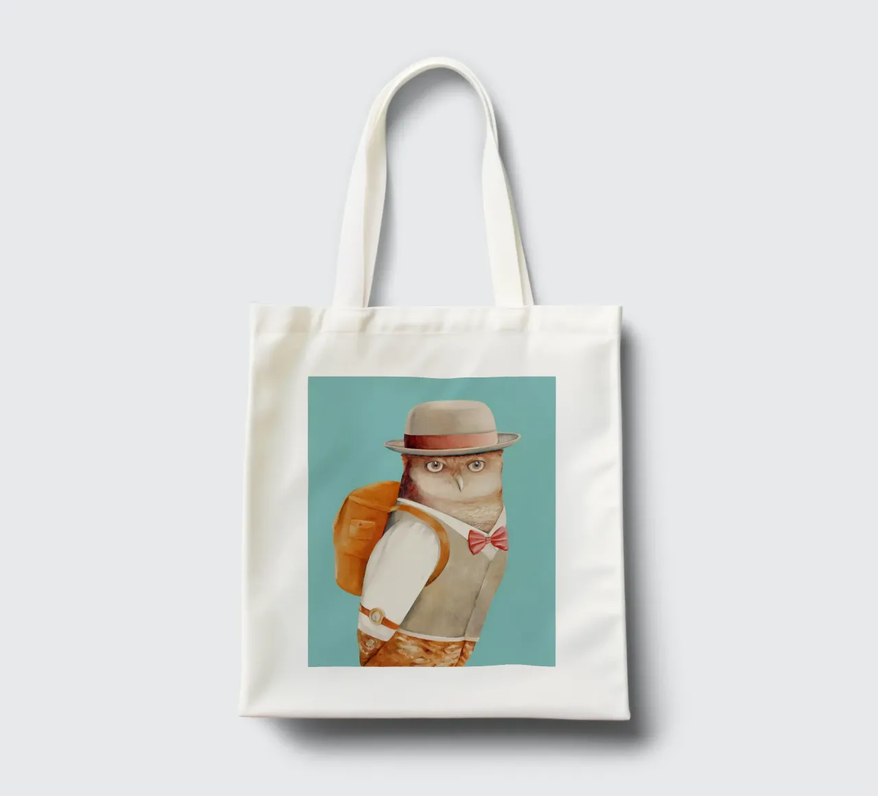 Il Signor Gufo in viaggio borsa in juta da Animal Crew
