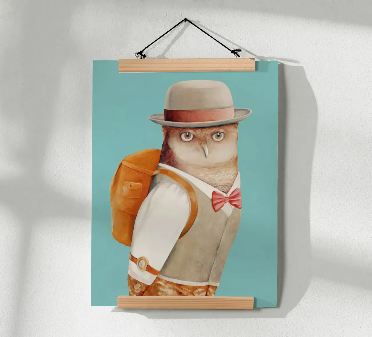 Travelling Mr Owl poster by Animal Crew