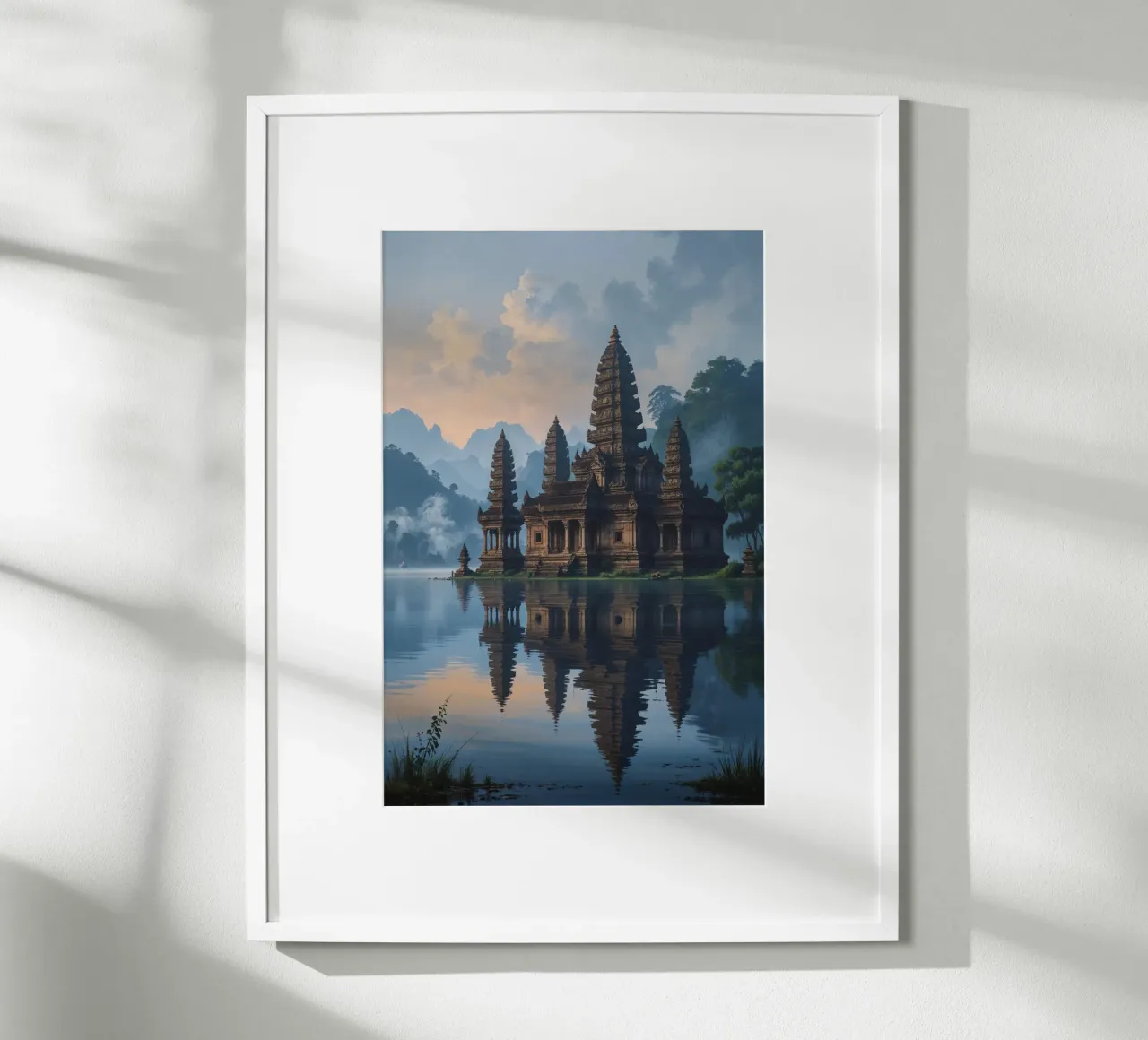 Tranquil Ulun Danu Beratan Temple in the Morning carta hahnemühle da AlbertKlee