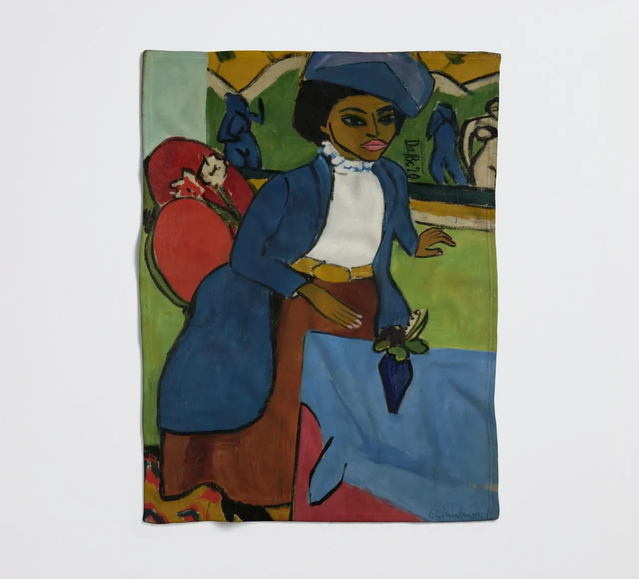 Ernst Ludwig Kirchner - Ritratto di donna coperta in pile da Timeless Artworks