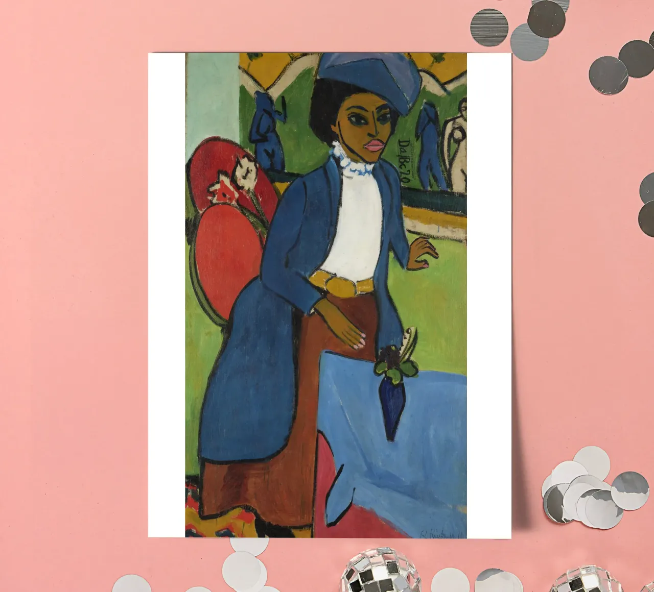 Ernst Ludwig Kirchner - Retrato de mujer pack de pegatina de Timeless Artworks