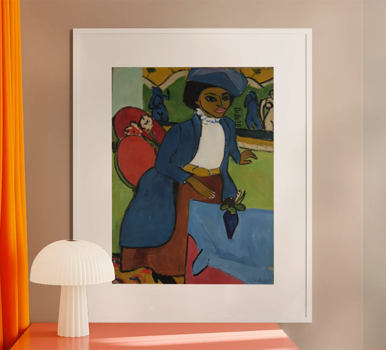 Ernst Ludwig Kirchner - Ritratto di donna carta hahnemühle da Timeless Artworks