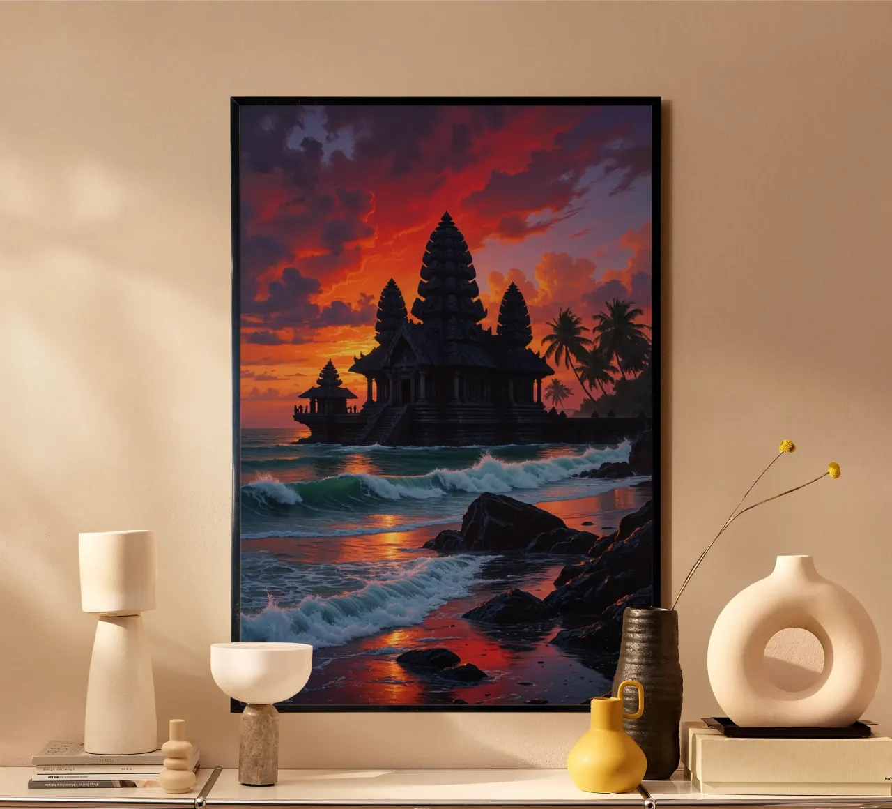 Evening Glow Over Tanah Lot carta hahnemühle da AlbertKlee