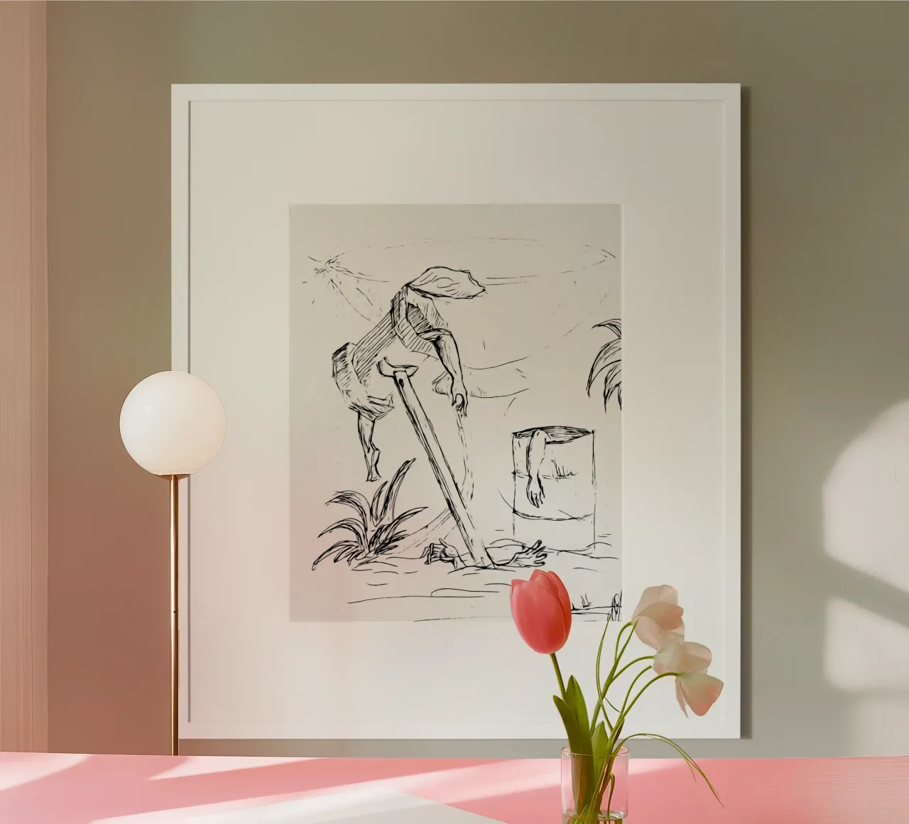 rifiuti umani poster con telaio in plastica da Massimo Frascogna