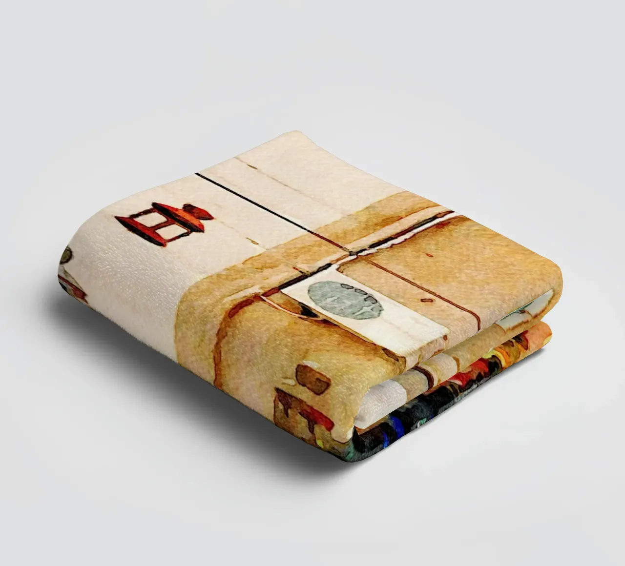 Lanterns and windows towel by Massimo Frascogna
