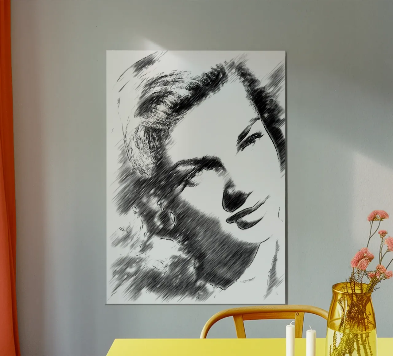 L'attrice Lauren poster con telaio in plastica da Massimo Frascogna