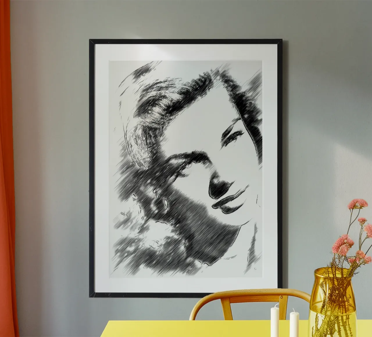 L'attrice Lauren poster con telaio in plastica da Massimo Frascogna