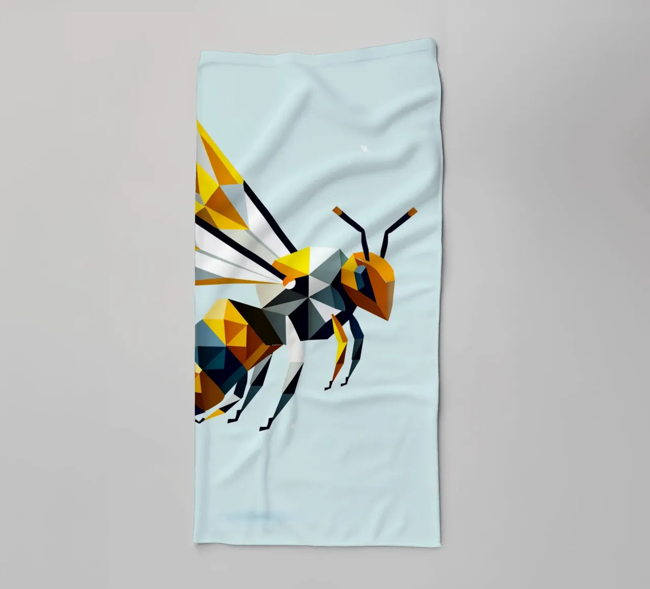 Geometric bee - A masterpiece of polygon art towel by namosh