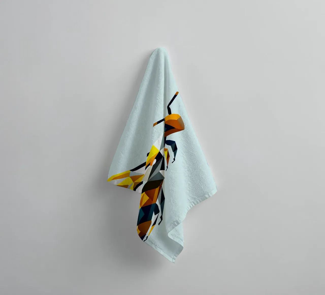 Geometric bee - A masterpiece of polygon art towel by namosh