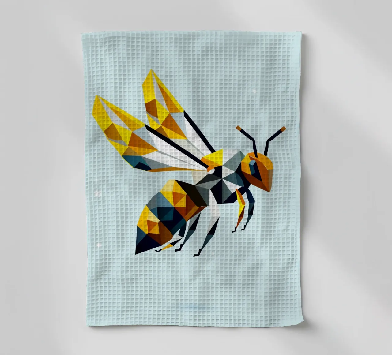 Abeille géométrique - Un chef-d'œuvre de l'art polygonal torchon de namosh