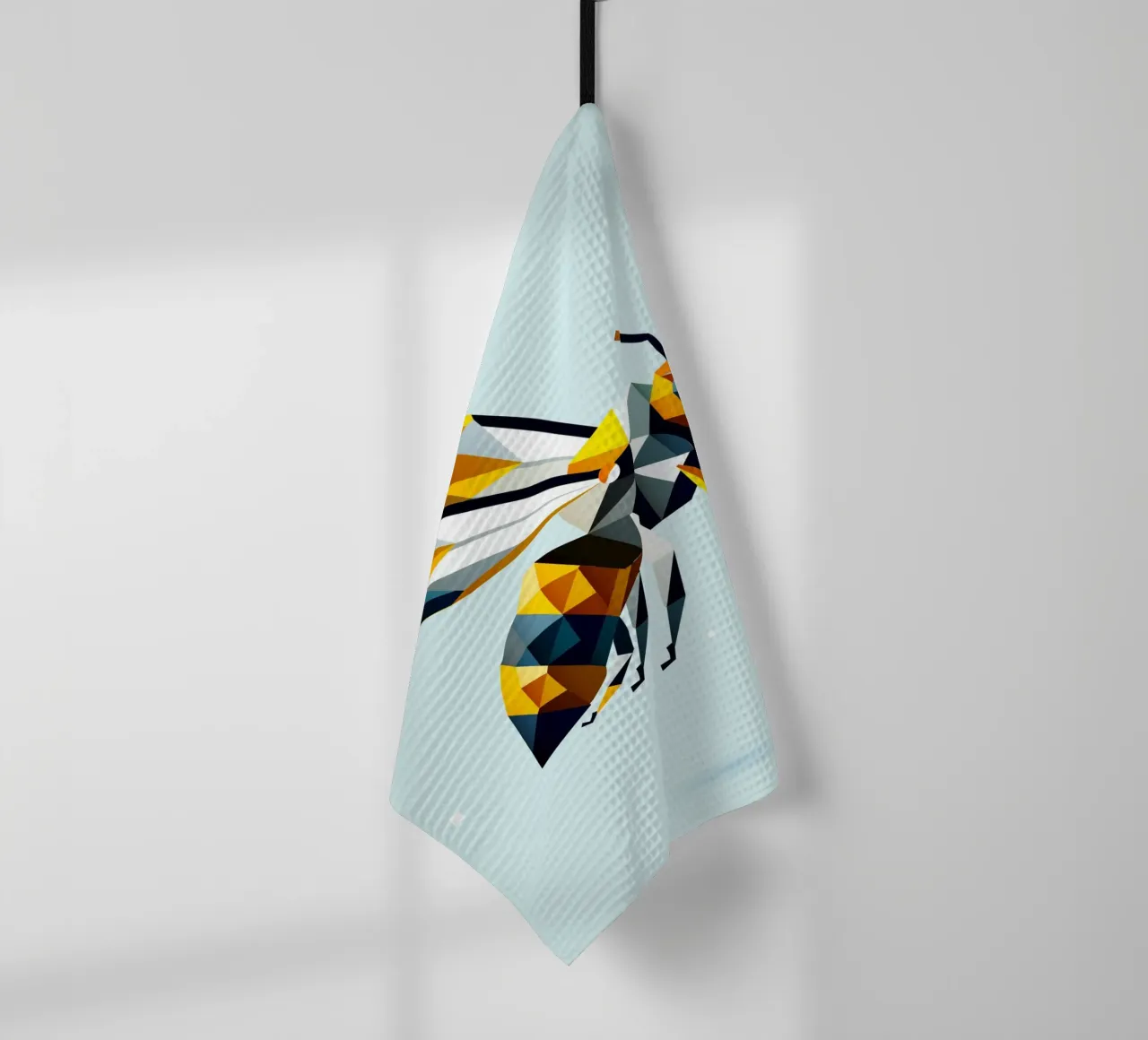 Abeille géométrique - Un chef-d'œuvre de l'art polygonal torchon de namosh