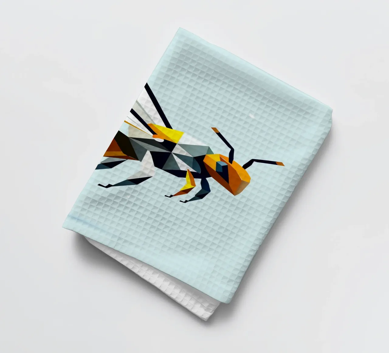 Abeille géométrique - Un chef-d'œuvre de l'art polygonal torchon de namosh