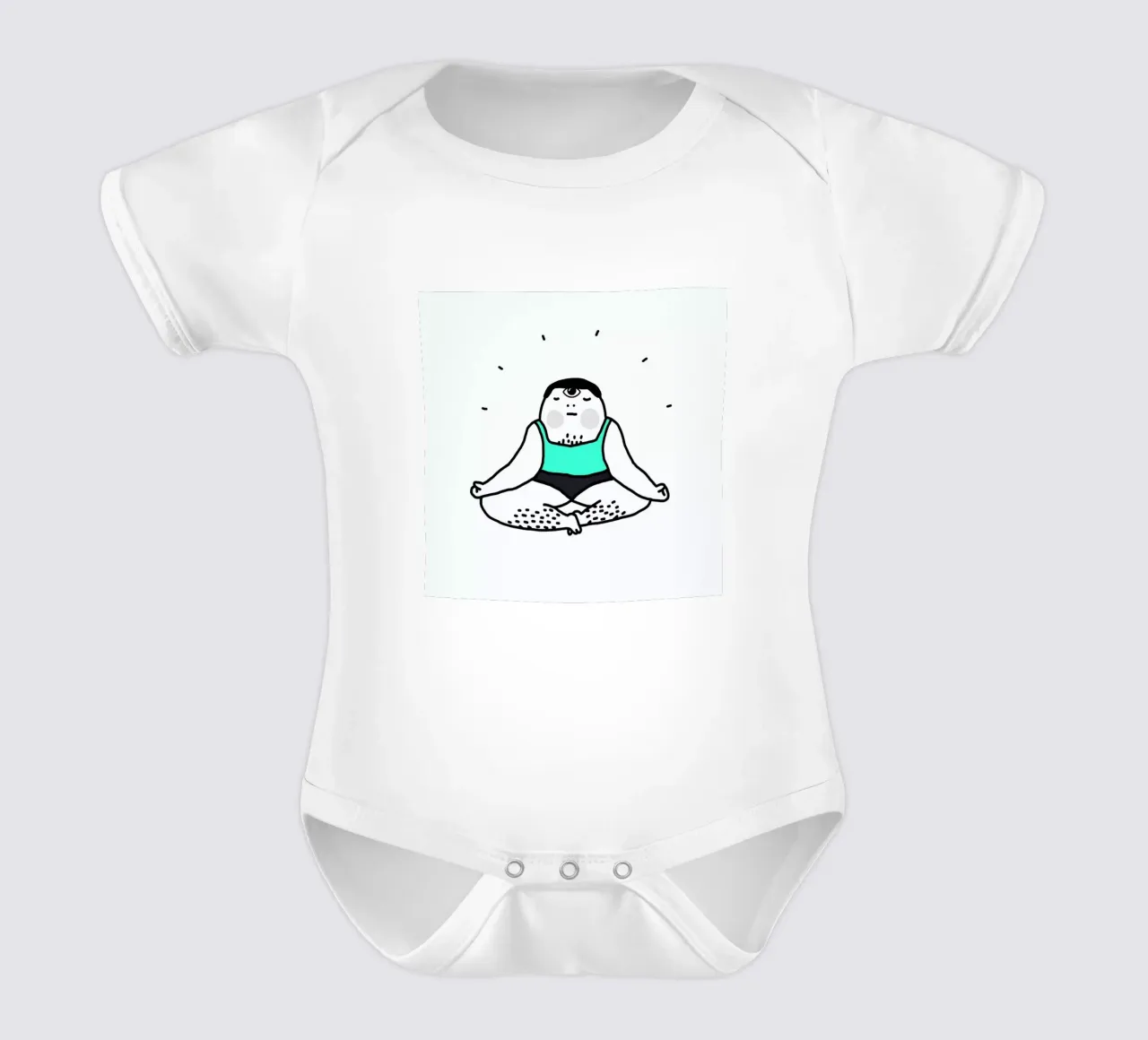 Zen short-sleeve baby romper by Herzette