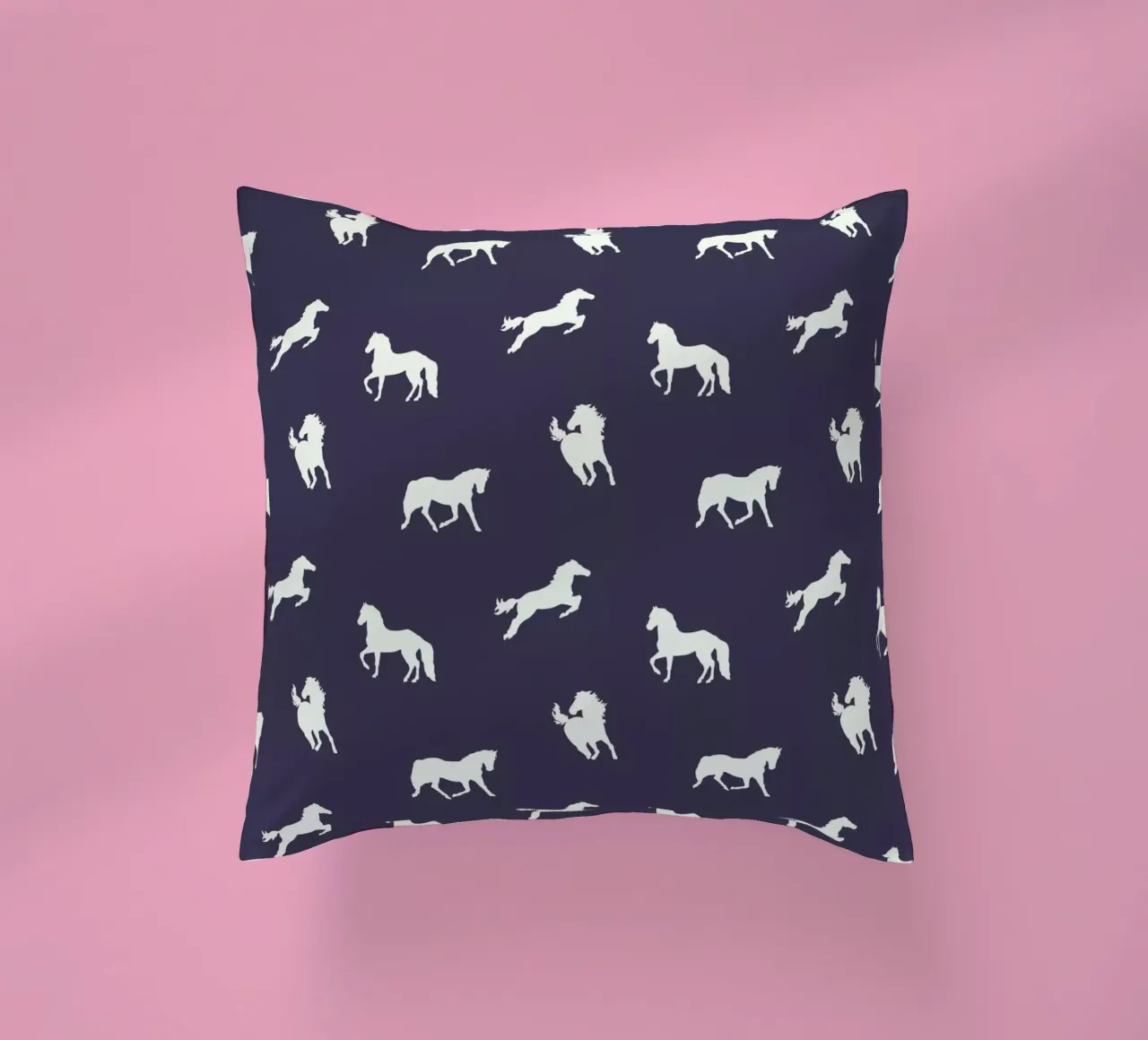 Horse print (Navy slate) cuscino da Jacqueline Maldonado