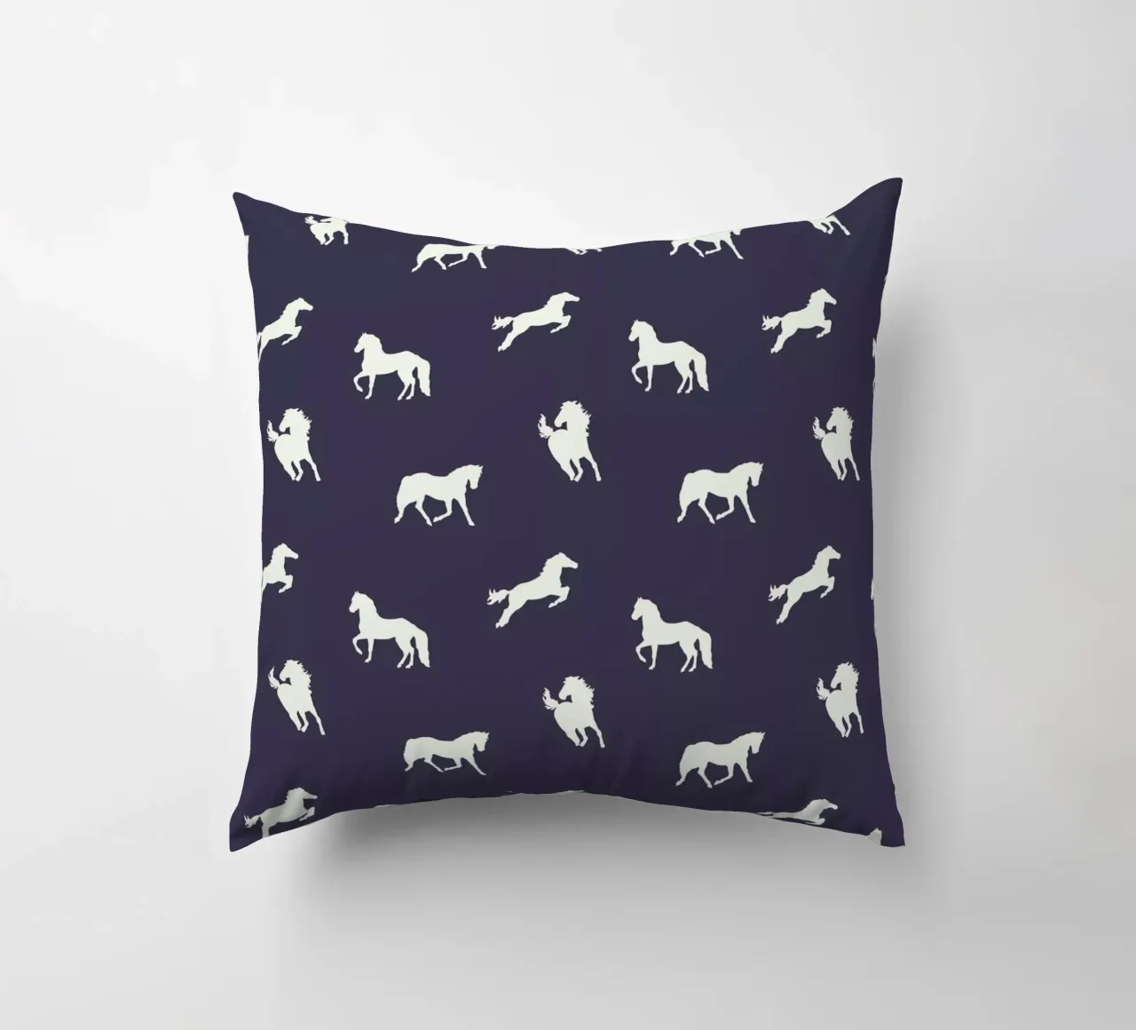 Horse print (Navy slate) cuscino da Jacqueline Maldonado