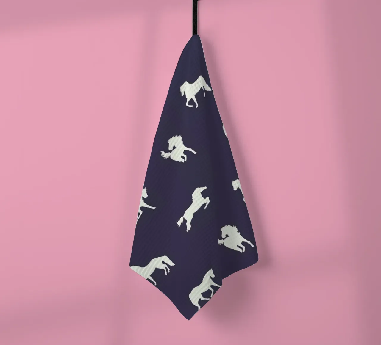 Horse print (Navy slate) canovaccio da cucina da Jacqueline Maldonado