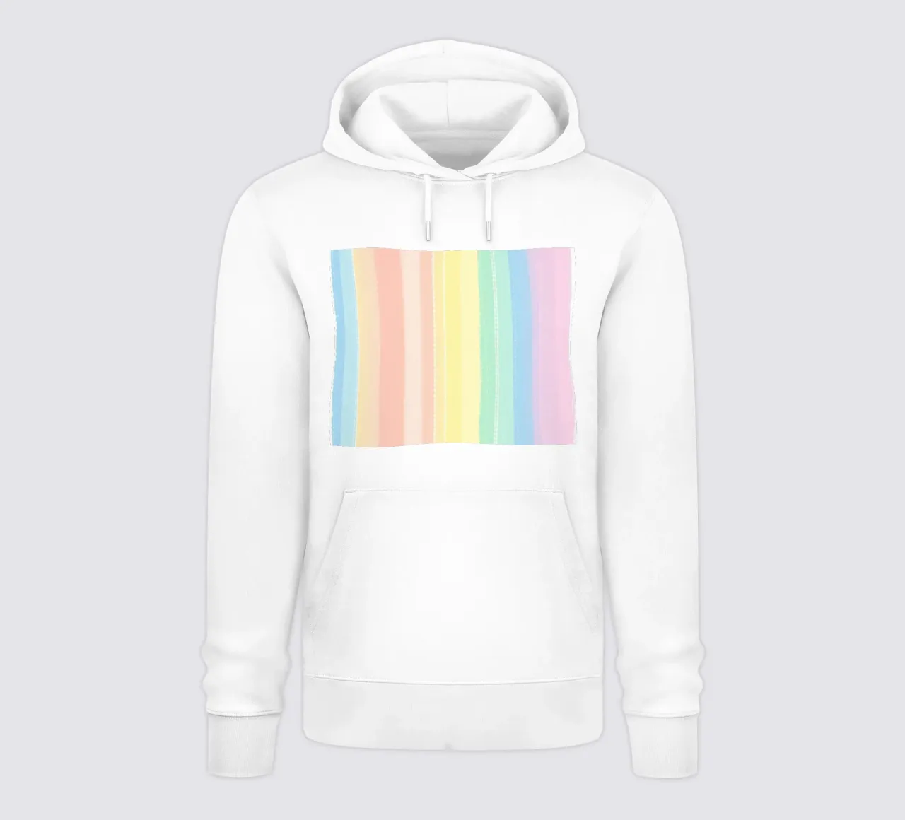 Soft pastel stripes create a calming visual effect hoodie by DesignDoodle
