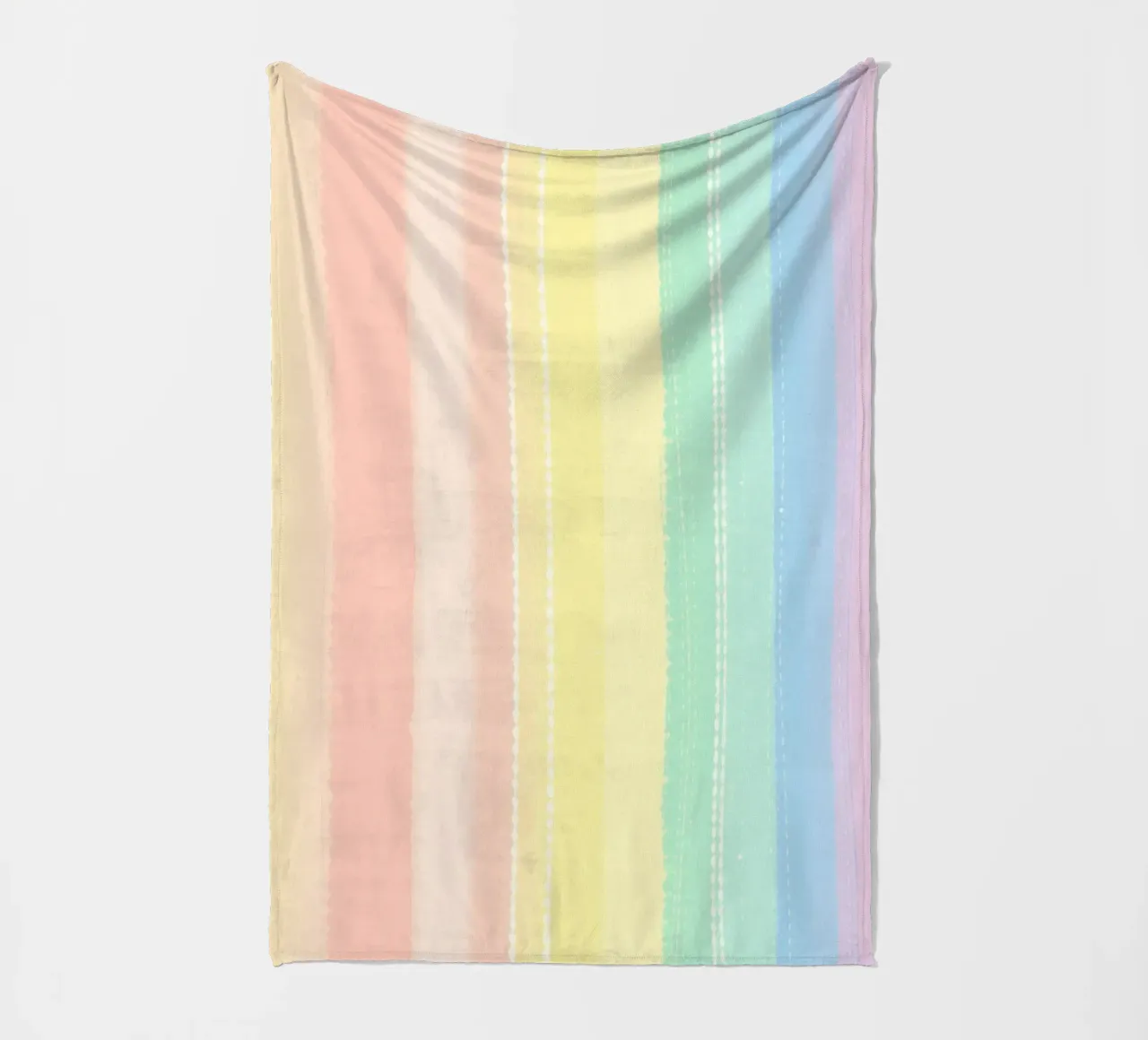 Soft pastel stripes create a calming visual effect fleece blanket by DesignDoodle