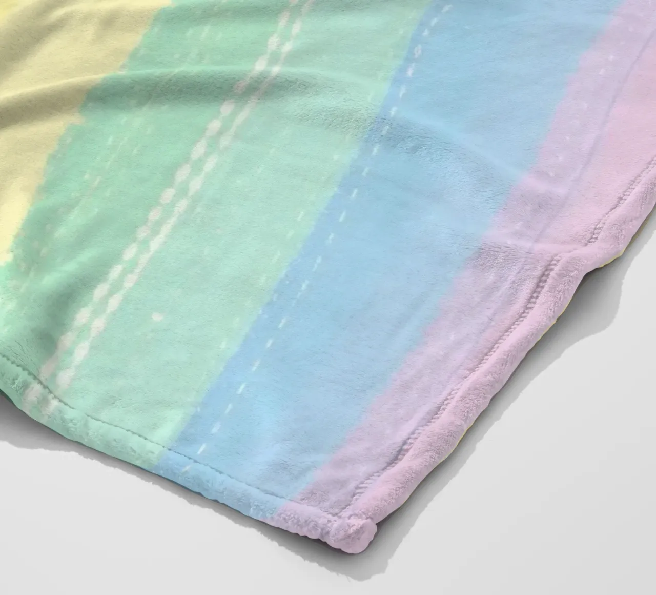 Soft pastel stripes create a calming visual effect fleece blanket by DesignDoodle