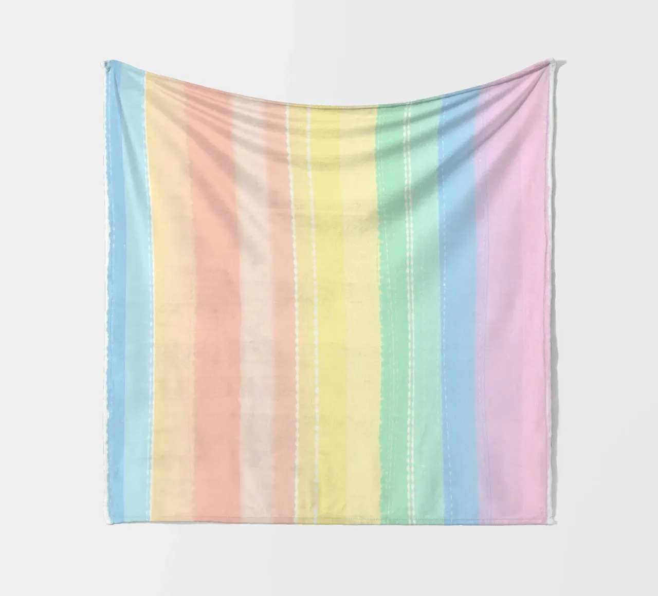 Soft pastel stripes create a calming visual effect fleece blanket by DesignDoodle