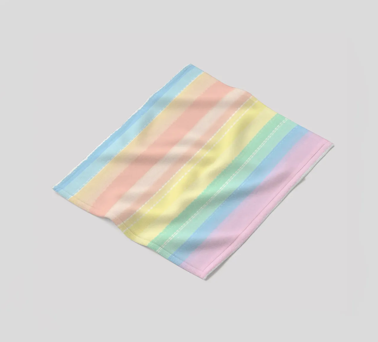 Soft pastel stripes create a calming visual effect fleece blanket by DesignDoodle
