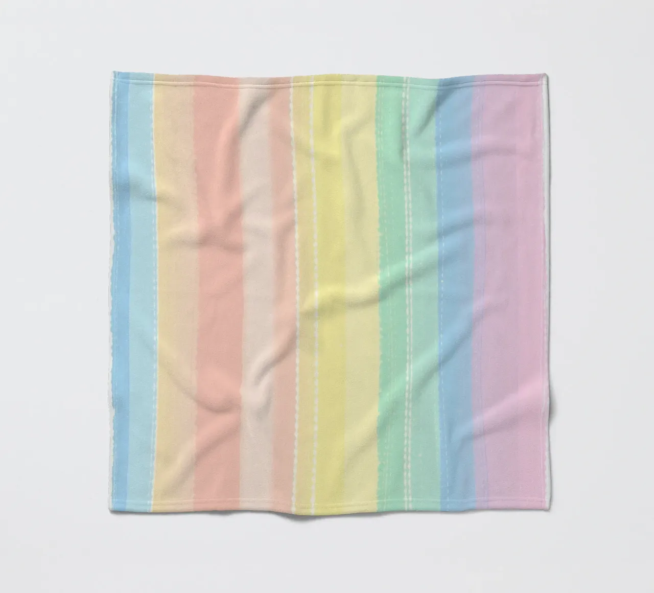 Soft pastel stripes create a calming visual effect fleece blanket by DesignDoodle