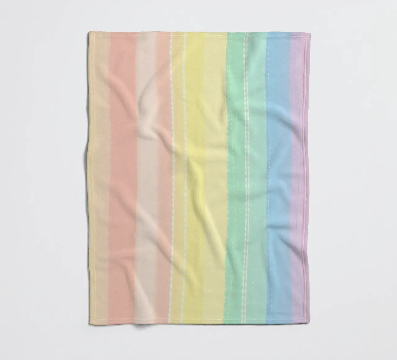 Soft pastel stripes create a calming visual effect fleece blanket by DesignDoodle