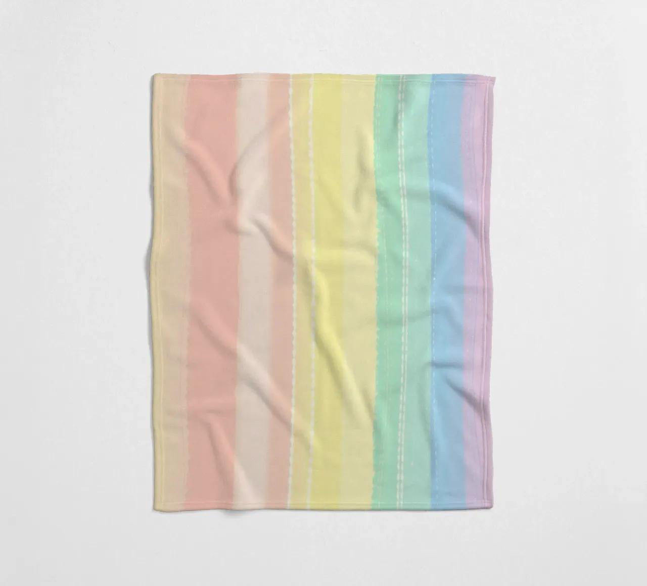 Soft pastel stripes create a calming visual effect fleece blanket by DesignDoodle