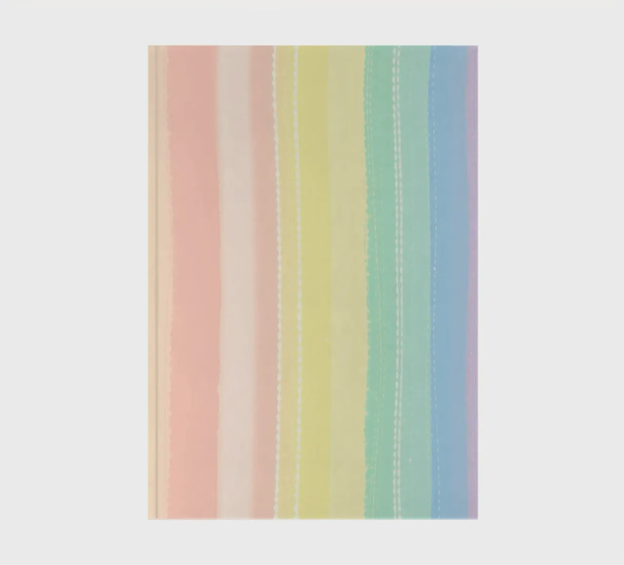Zarte pastellfarbene Streifen sorgen für einen beruhigenden visuellen Effekt Notizbuch von DesignDoodle