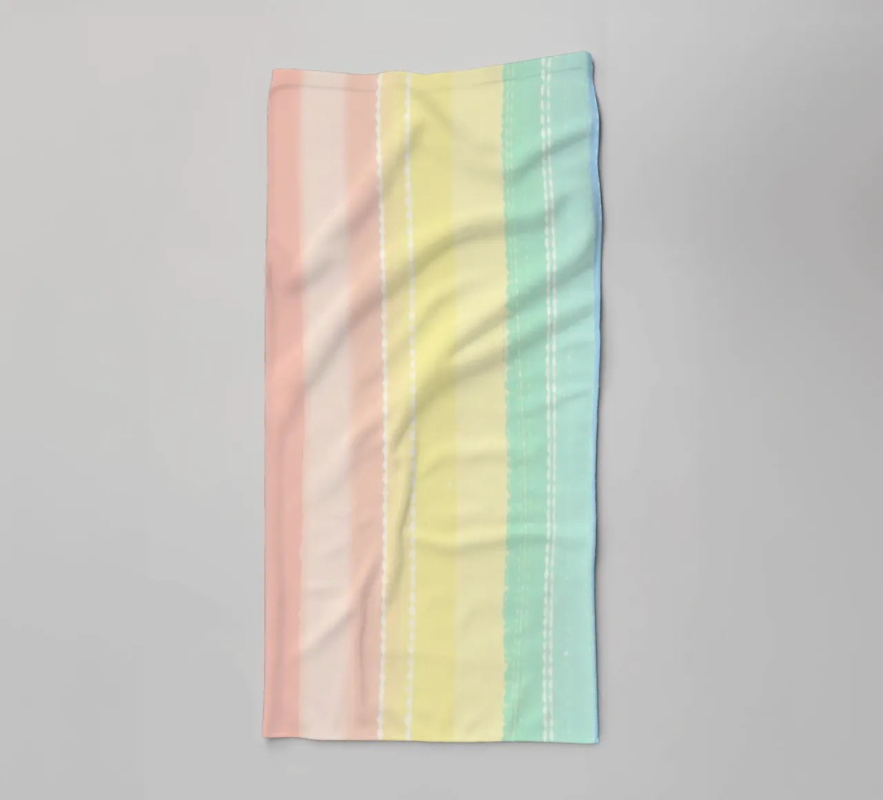 Soft pastel stripes create a calming visual effect towel by DesignDoodle