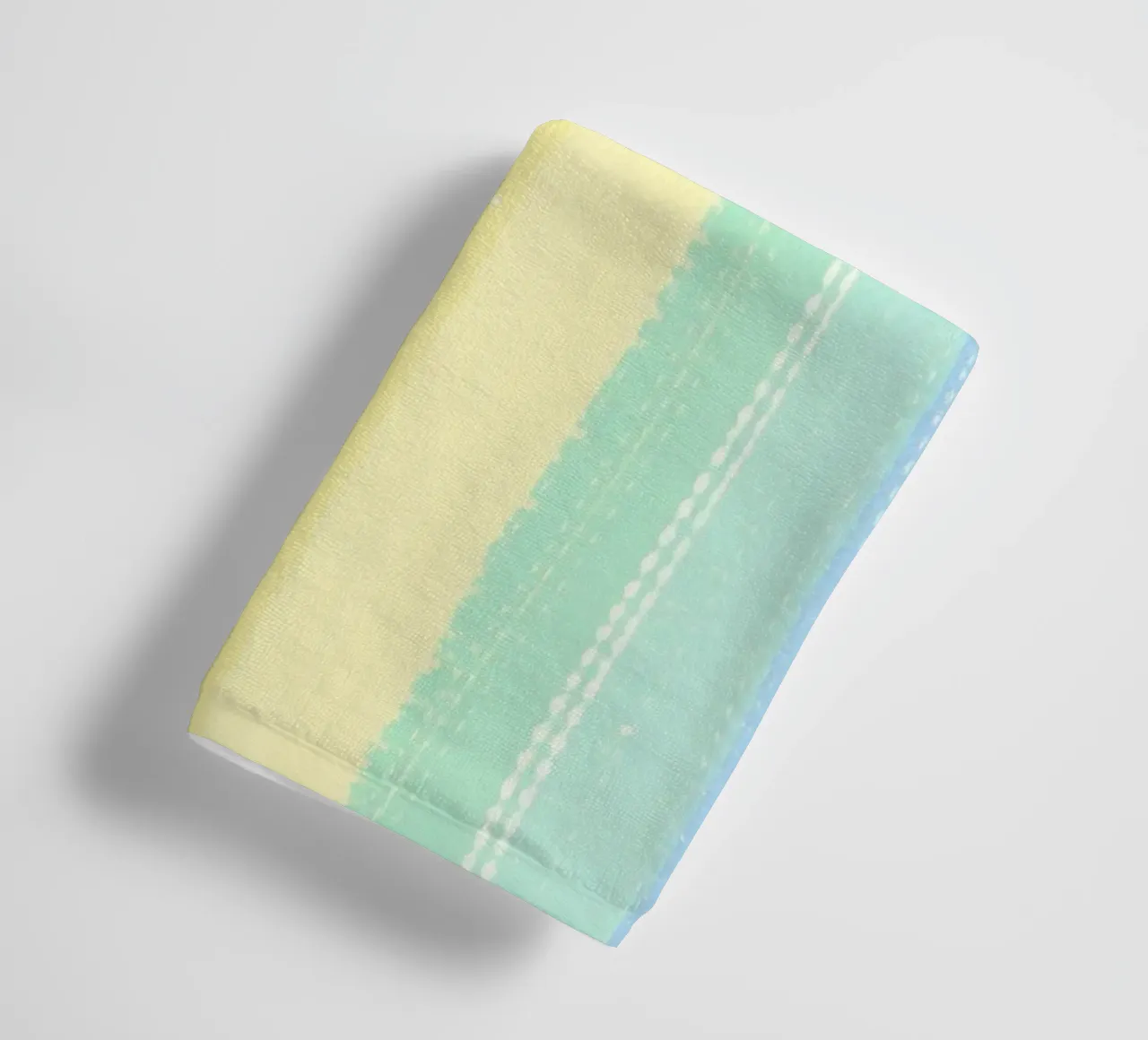 Soft pastel stripes create a calming visual effect towel by DesignDoodle