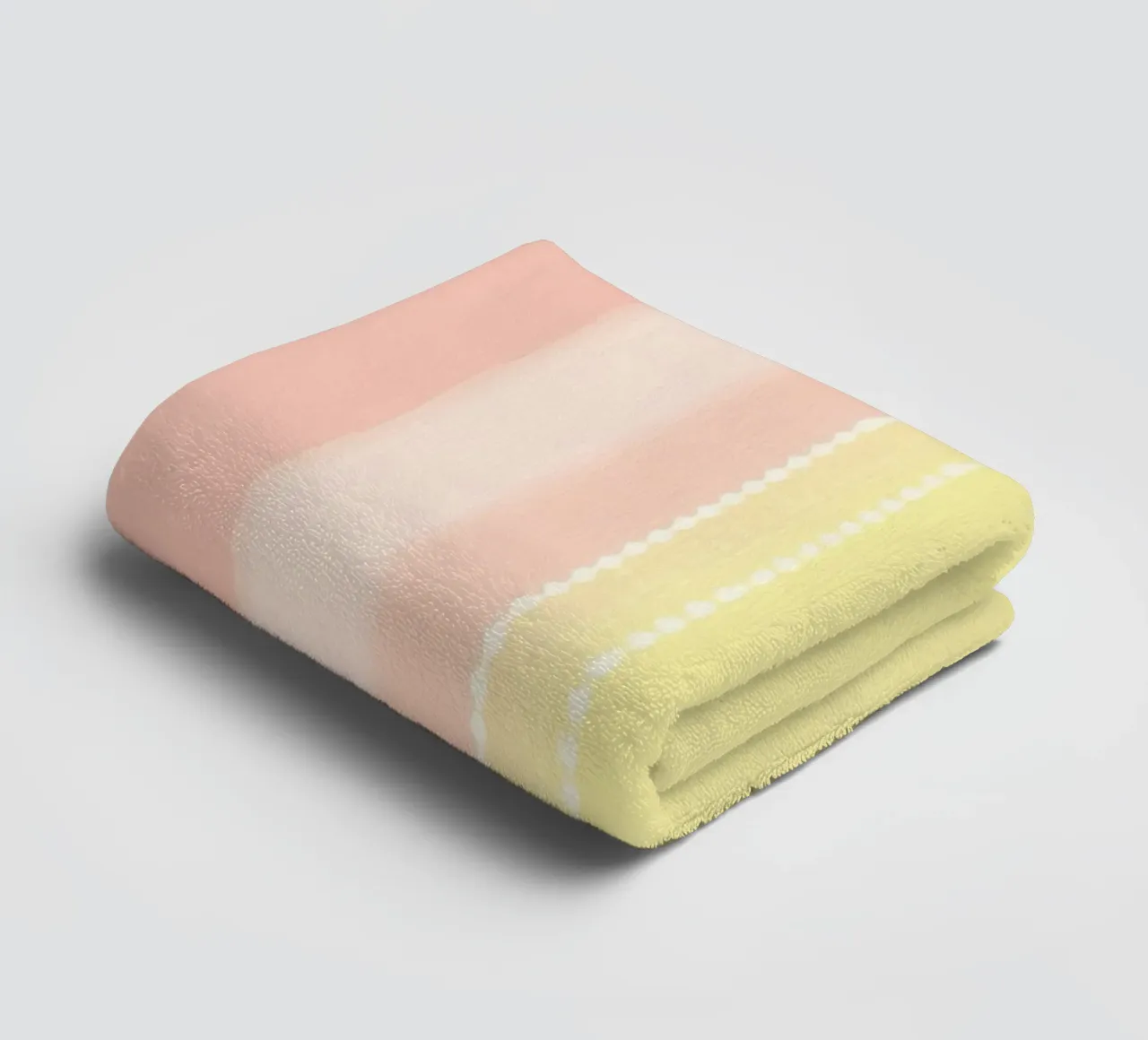 Soft pastel stripes create a calming visual effect towel by DesignDoodle