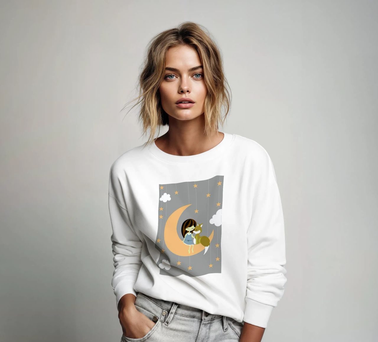 Foxy Moon felpa da Sabrina Ziegenhorn