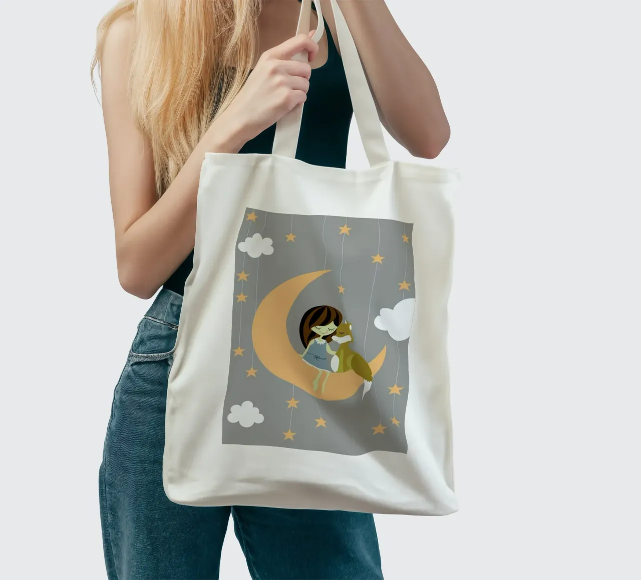 Foxy Moon tote bag by Sabrina Ziegenhorn