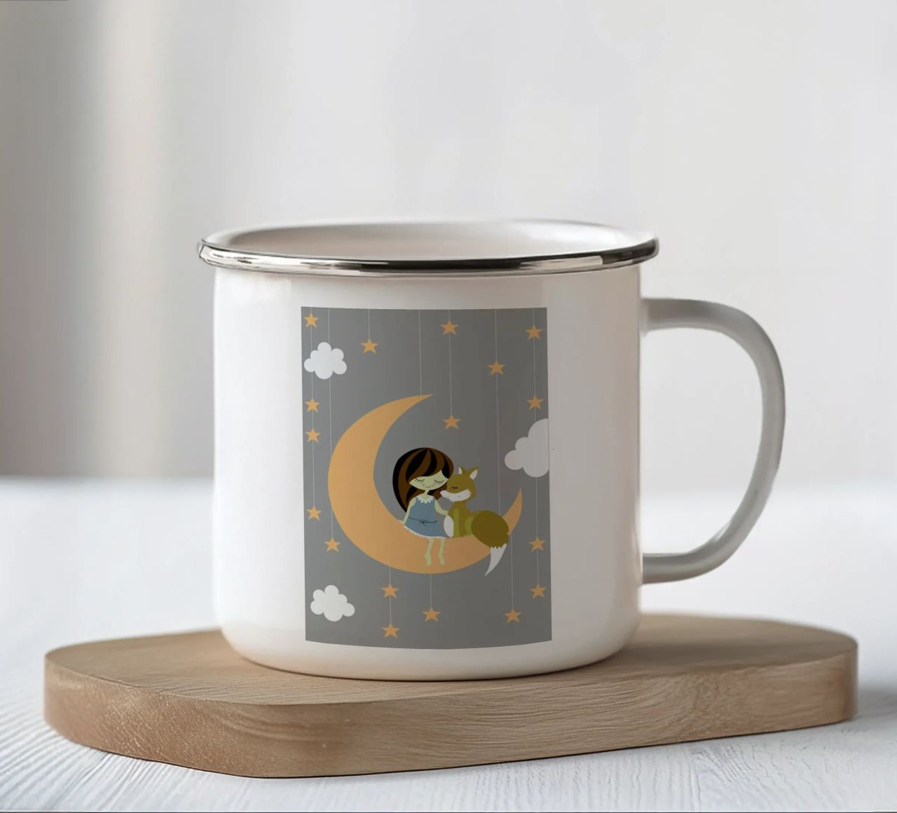 Foxy Moon tazza in smalto da Sabrina Ziegenhorn