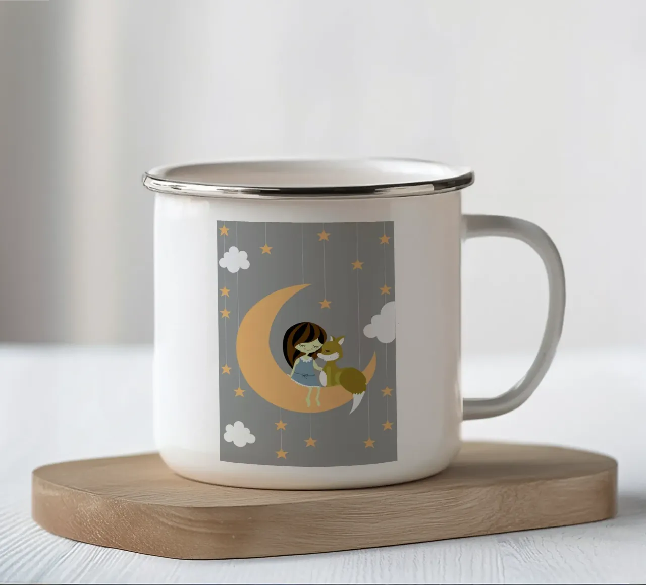 Foxy Moon tazza in smalto da Sabrina Ziegenhorn