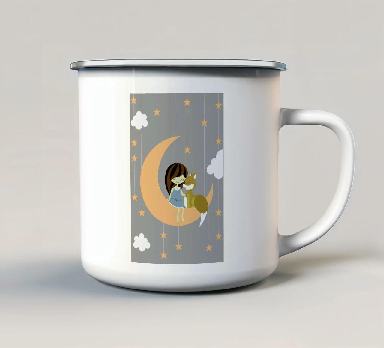 Foxy Moon tazza in smalto da Sabrina Ziegenhorn